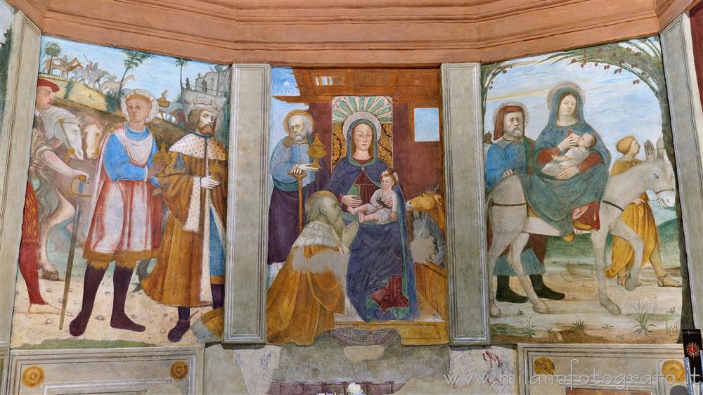Cogliate (Milan, Italy) - Frescoes in the chapel dedicated to the life of Maria in the Church of St. Damian